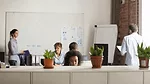 Employees Busy Working In Coworking Space Employees Busy Working In Coworking Space