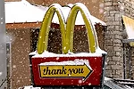 Snow Falls Over McDonalds Snow Falls Over McDonalds