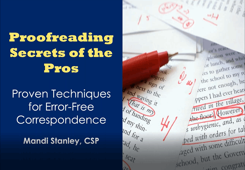 [Group Registration] Proofreading Perfection: Secrets Of The Pros